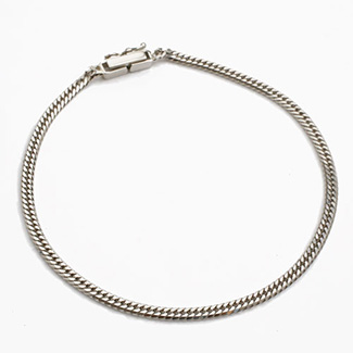 【送料無料】【中折式留具】【Pt850刻印入り】プラチナ ブレスレット キヘイ チェーン 18cm 5ｇ ダブル6面カット 喜平　1985-BP12