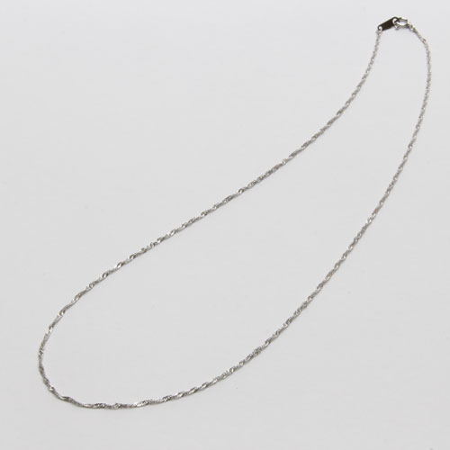 プラチナ スクリュー チェーン ネックレス 42cm 1.7ｇ