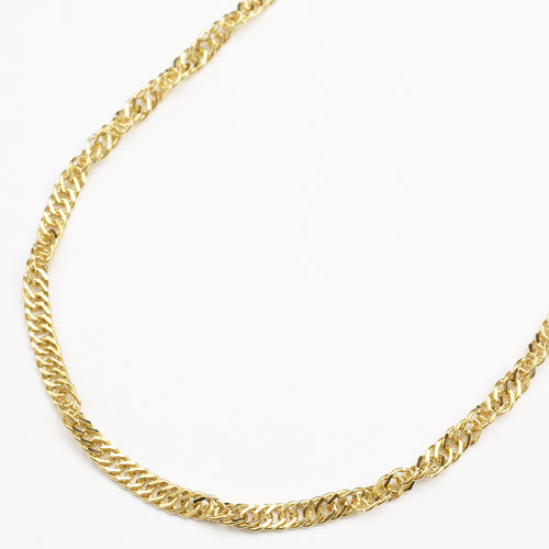 送料無料 日本製 24金 K24 純金 ロングサイズ スクリュー ネックレス 60cm 14g 1944 Ng12 ジュエリーウォーク心斎橋