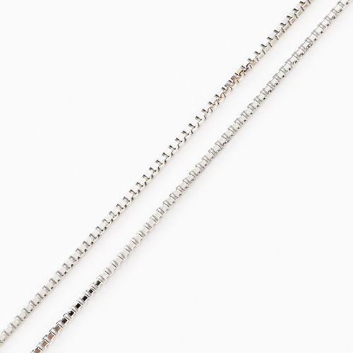 【送料無料】【日本製】pt850/プラチナ850 ベネチアン チェーン ネックレス 42cm VENECHIAN　2430-NP15