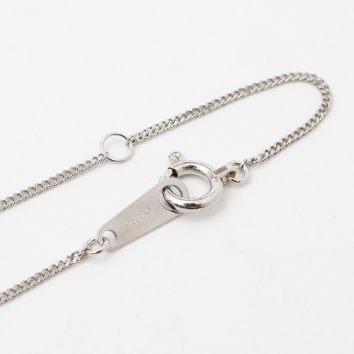 【送料無料】【日本製】プラチナ850/Pt850 2面カット 喜平/キヘイ チェーン/ネックレス 40cm 1g アジャスター3cm部分 造幣局検定刻印 Pt850刻印 3887-NM18