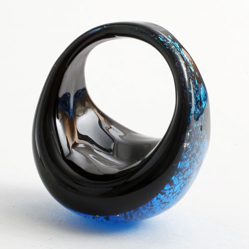 ベネチアン ガラスリング　指輪　稀少ベネチアンガラスグラス ミルフィオリ リング 一流の品質