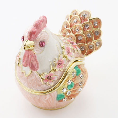 送料無料 ジュエリーケース ジュエリーボックス 干支 酉 鳥 はなことり クリスタルガラス宝石箱 小物入れ 収納 5352 Jc16 ジュエリーウォーク心斎橋