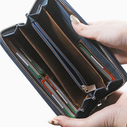 送料無料 男女兼用 イタリア Italy Sani Gualtiero 長財布 サイフ ウォレット ブルー 青 レザー 革 牛革 カーフ お札入れ 小銭入れ 手作り ハンドメイド お洒落 オシャレ ファッション アイテム 77 Sg21 ジュエリーウォーク心斎橋