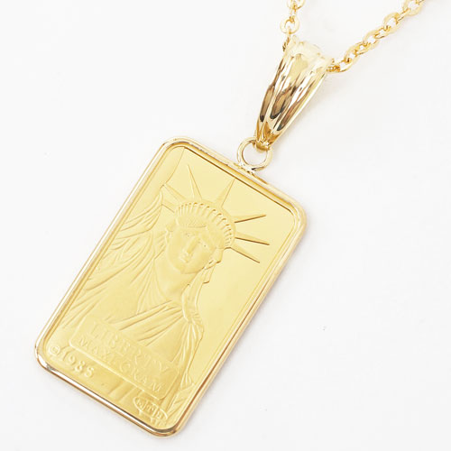純金 インゴット コイン 金貨 ペンダント リバティ スイス製 3718-JN18